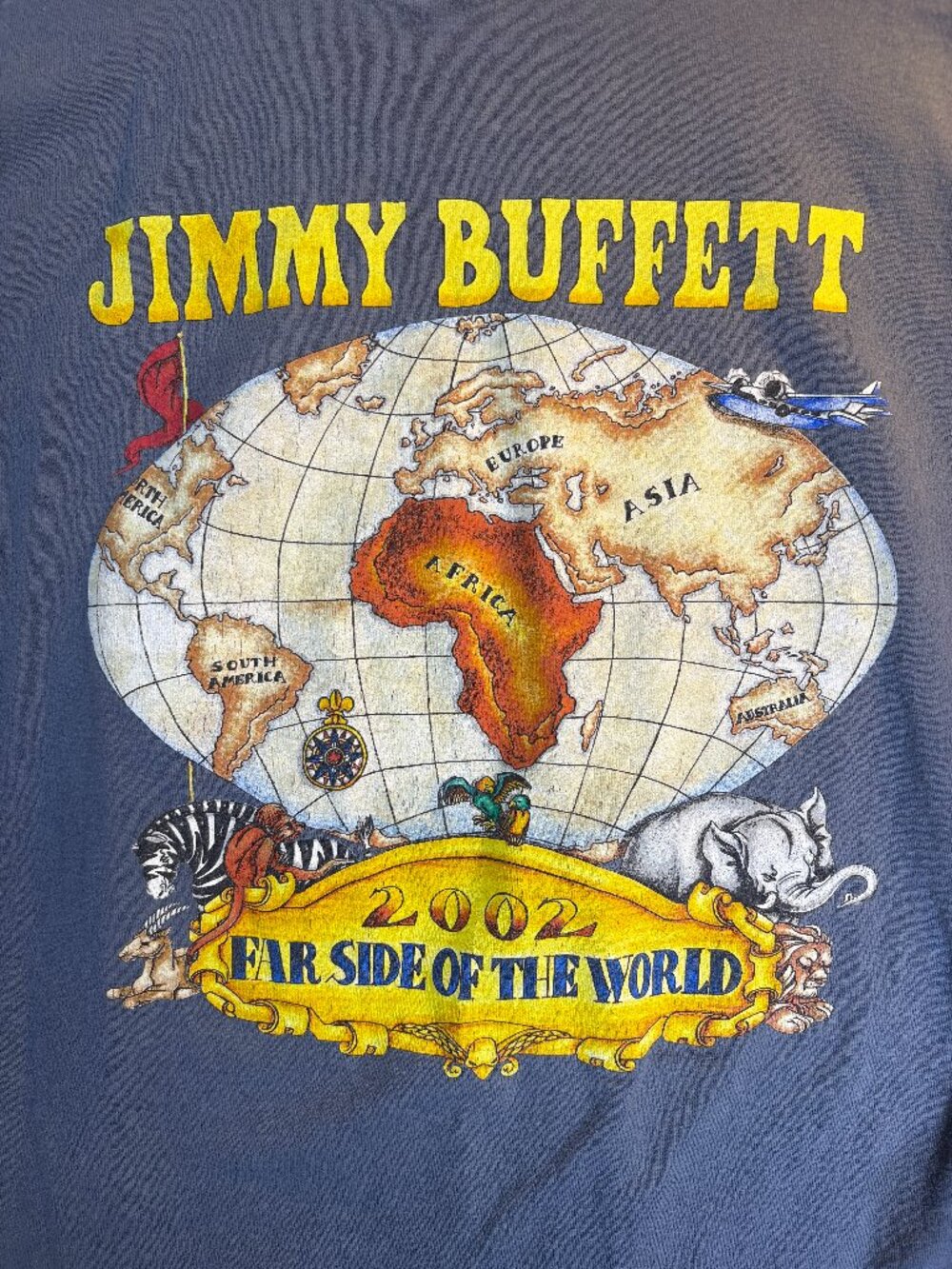 Vintage Jimmy Buffett 2002 Far Side of The World Shirt Size Large